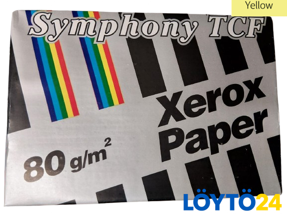 paber kollane Kopiopaperi A4/80g XEROX Symphony 500ark/riisi (vaaleankeltainen) - Image 1
