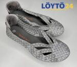 (Suomi) Bernie Mev Catalina – Hopeiset Punotut Ballerinat – Memory Foam – Koko 37