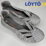 (Suomi) Bernie Mev Catalina – Hopeiset Punotut Ballerinat – Memory Foam – Koko 37