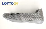 (Suomi) Bernie Mev Catalina – Hopeiset Punotut Ballerinat – Memory Foam – Koko 37 - Image 2