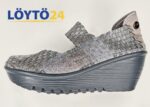 Bernie Mev Lulia – Hopeiset Punotut Kiilakorkokengät – Memory Foam – Koko 40