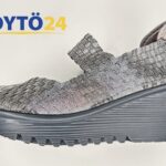 Bernie Mev Lulia – Hopeiset Punotut Kiilakorkokengät – Memory Foam – Koko 40