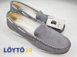 (Suomi) Swissies Sabrina Harmaa – Ergonomiset naisten mokkanahkaiset loaferit – Koko 38