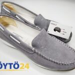 (Suomi) Swissies Sabrina Harmaa – Ergonomiset naisten mokkanahkaiset loaferit – Koko 38