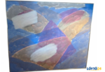 (Suomi) Marjukka Kaminen – Suuri signeerattu alkuperäisteos 181 x 151 cm