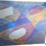 (Suomi) Marjukka Kaminen – Suuri signeerattu alkuperäisteos 181 x 151 cm