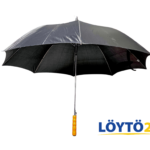 (Suomi) Iso Musta Sateenvarjo (105 cm) | Automaattinen Avaus