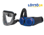 Käytetty CleanAIR AerGO & UniMask raitisilmapuhallinsetti.
