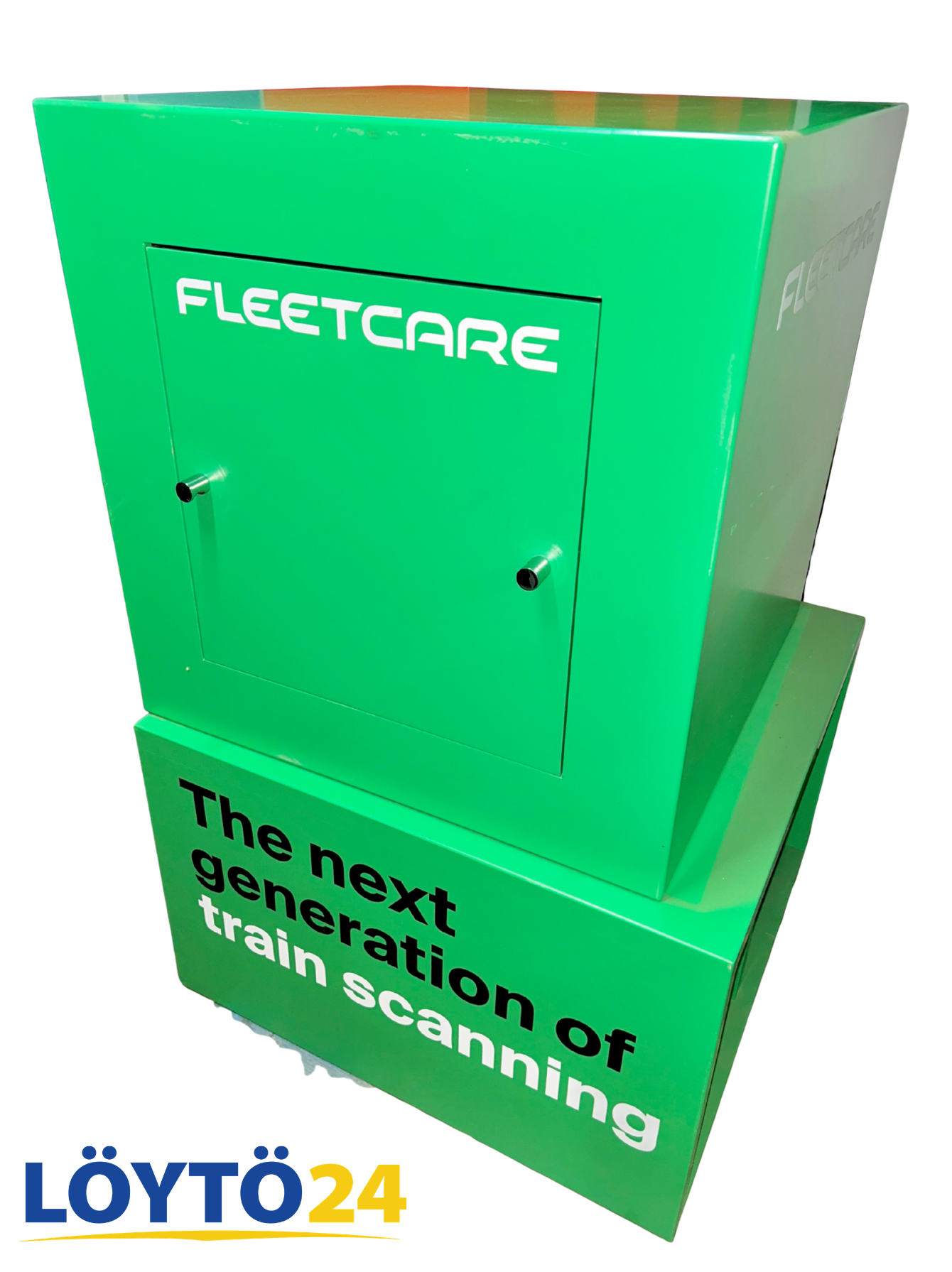 Untitled design (65) (Suomi) Alkuperäinen VR Fleetcare "Train Scanner" puinen esittelykaluste ja jalusta - Pilt 1