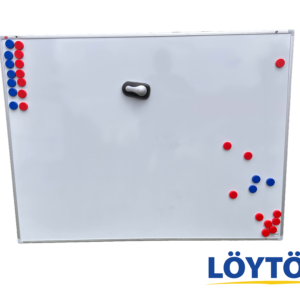 Laadukas ja kotimainen TK-Team magneettinen tussitaulu ( 91x121 cm) alumiinikehyksellä. taulupyyhin.