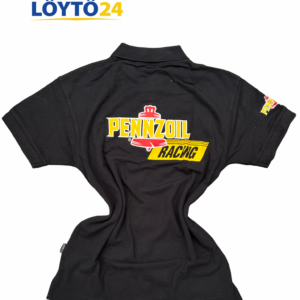 Iso Pennzoil Racing logo mustan pikeepaidanselässä.