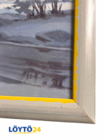 (Suomi) Yrjö Maukonen vedos 58x48 cm | Talvinen maisemataulu kehyksillä - Image 2