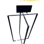 Musta infoteline 90cm yläviistosta kuvattuna