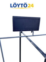 Musta infoteline | 90 / 180 cm | Metallinen opastelinesetti - Image 3