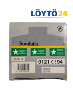 Kemira Safety 105 P3 -suodattimen myyntipakkaus, jossa näkyvät EAN-koodi 6416759506702, tuotenumero 050670 ja Työsuojeluhallituksen hyväksyntä.