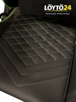 Razer Tarok Pro pelituolin tikattu istuinosa vihreillä yksityiskohdilla