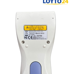 Opticon OPL-6845R -viivakoodinlukijan pohja ja tyyppikilpi, jossa näkyvät mallimerkintä, sarjanumero ja CE-merkintä.
