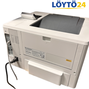 HP LaserJet Enterprise M506 takapaneeli verkkoliitännällä ja virtajohdolla