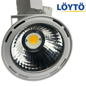 Lival Glider Trend LED -valaisimen heijastinpinta ja COB LED -moduuli edestä