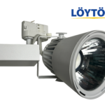 Valkoinen Lival Glider Trend LED -kohdevalaisin kiskoadapterilla