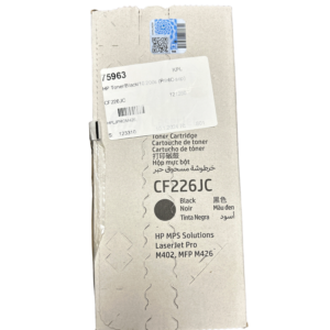HP CF226JC väriainekartongin pääty ja HP-aitoushologrammi