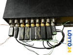 EverFocus ECOR264-9X1 takapaneeli ja kytketyt Enforcer passive video balun -muuntimet