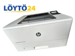 Valkoinen HP LaserJet Pro M402n lasertulostin edestä päin