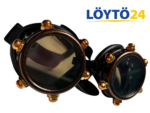 Kuparinväriset GloFX Copper Bolt Goggles -reivilasit pulttiyksityiskohdilla