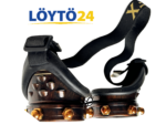 GloFX Copper Bolt Steampunk -lasit sivusta ja pehmusteesta kuvattuna