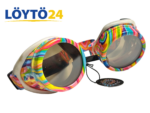 GloFX Kandi Swirl -diffraktiolasit värikkäällä kuosilla ja kirkkailla linsseillä