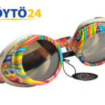 GloFX Kandi Swirl -diffraktiolasit värikkäällä kuosilla ja kirkkailla linsseillä