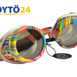 GloFX Kandi Swirl -diffraktiolasit värikkäällä kuosilla ja kirkkailla linsseillä