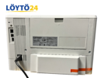 HP LaserJet Pro M501dn -tulostimen takapaneeli liitäntöineen ja virtajohtoineen.