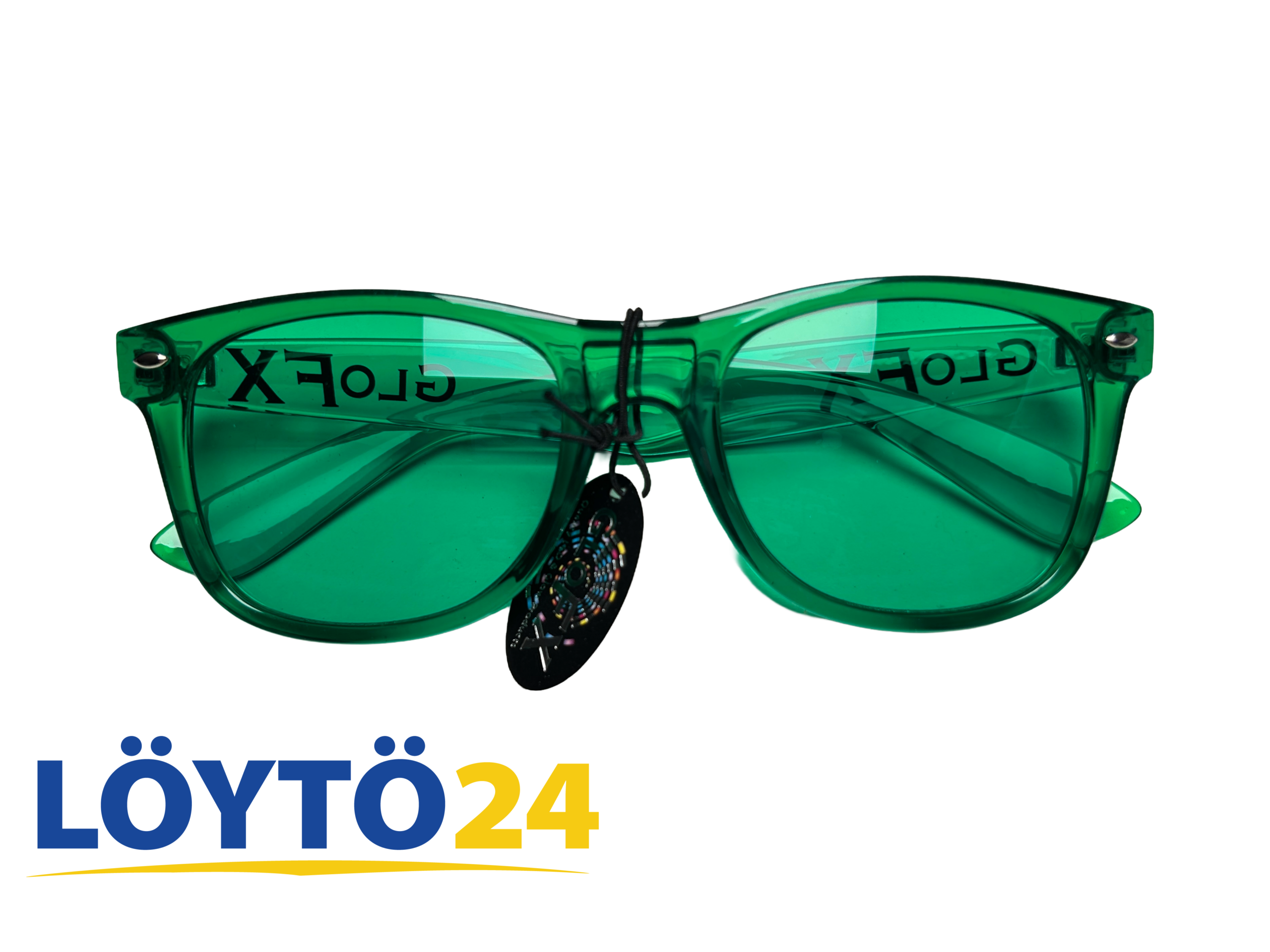 Untitled - 31. elokuuta 2026 klo 08.44.04 (Suomi) GloFX Color Therapy Glasses | Green | Vihreät Aurinkolasit Festareille & Reiveihin - Image 1