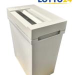 IDEAL 2245 paperinsilppuri valkoisella roskasäiliöllä