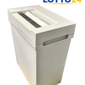 IDEAL 2245 paperinsilppuri valkoisella roskasäiliöllä