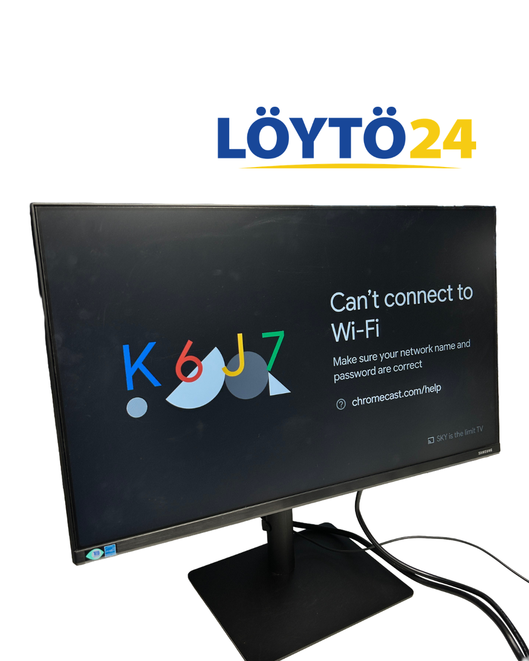Tuotekuva (10) Samsung S24A400VEU 24" Full HD -näyttö edestä kuvattuna ja toiminnassa.
