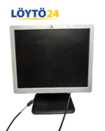 HP Compaq LE1711 17" LCD-näyttö edestä kuvattuna pöytäjalustalla.