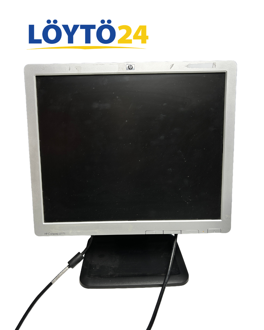 Tuotekuva (11) HP Compaq LE1711 17" LCD-näyttö edestä kuvattuna pöytäjalustalla.