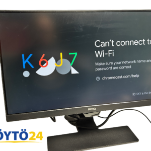 Käytetty BenQ GW2280 21.5" Full HD -näyttö toiminnassa pöytäjalustalla.
