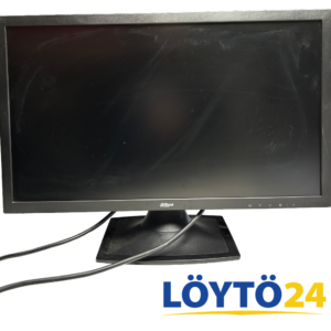 Dahua DHL22-F600 21.5" LCD-näyttö edestä kuvattuna pöytäjalustalla.