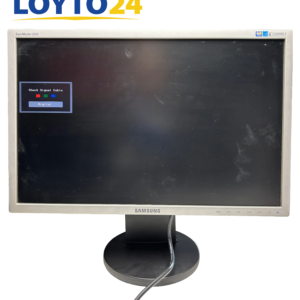Käytetty hopea-musta Samsung SyncMaster 2243 -näyttö edestä