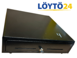 SK-410 lukittava kassalaatikko avaimella ja etuosan kuittiaukoilla