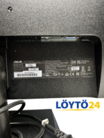 ASUS VA27EHE -näytön tyyppikilpi, sarjanumero ja liitännät (HDMI ja VGA)
