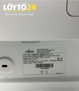 Fujitsu B19-7 LED -näytön mallitarra ja tekniset tiedot