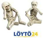 2 kpl luurankokoristeita