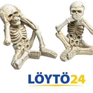 2 kpl luurankokoristeita