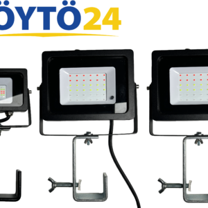 Eurolite RGB LED valonheitinsetti 3 kpl kiinnikkeineen
