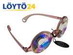 Vaaleanpunaiset GloFX Wormhole Kaleidoscope Glasses valoefektilasit