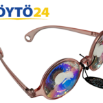 Vaaleanpunaiset GloFX Wormhole Kaleidoscope Glasses valoefektilasit
